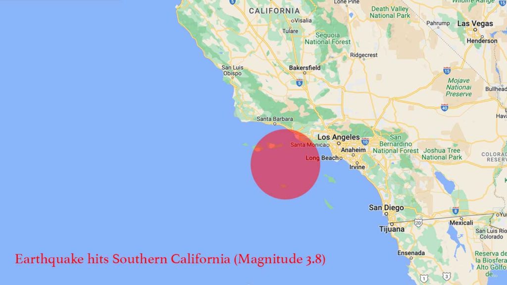 Earthquake hits Southern California (Magnitude 3.8)