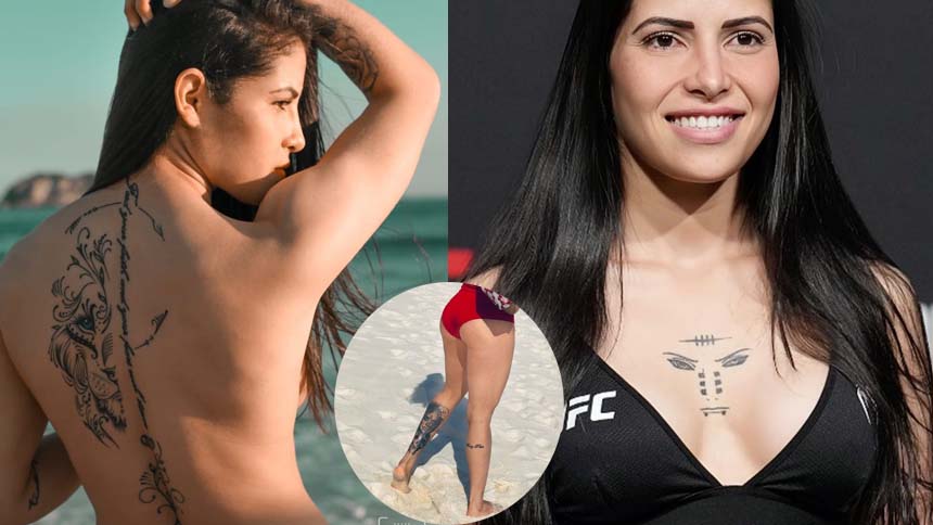 UFC Star Polyana Viana's all tattoos